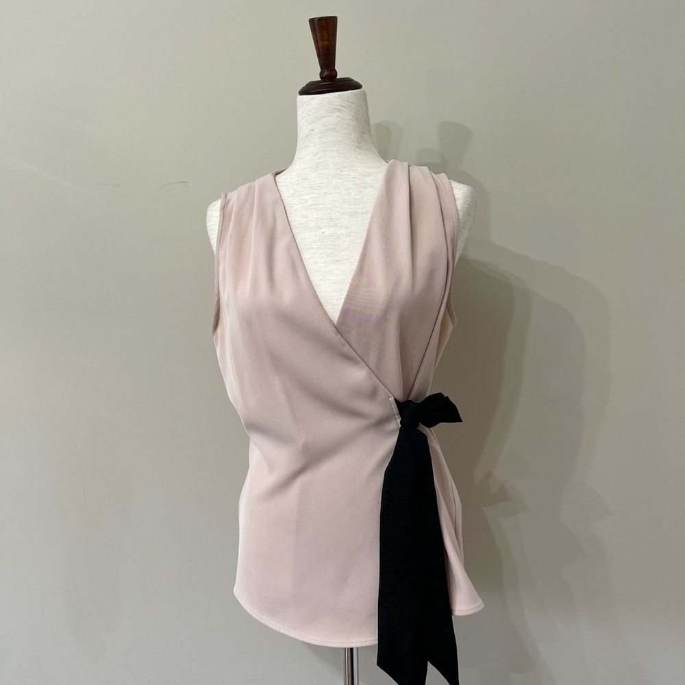 Zara Pink Sleeveless Wrap Top Size M - Picture 2 of 7